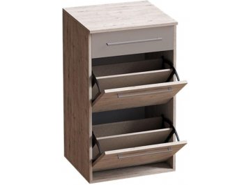 Тумба для обуви Фан 1 дуб бонифаций / мокко глянец