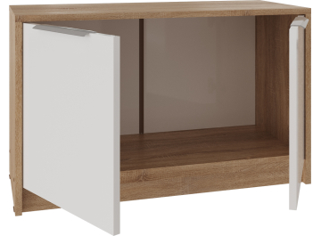 Тумба для обуви Нордик дуб сонома / белая аляска