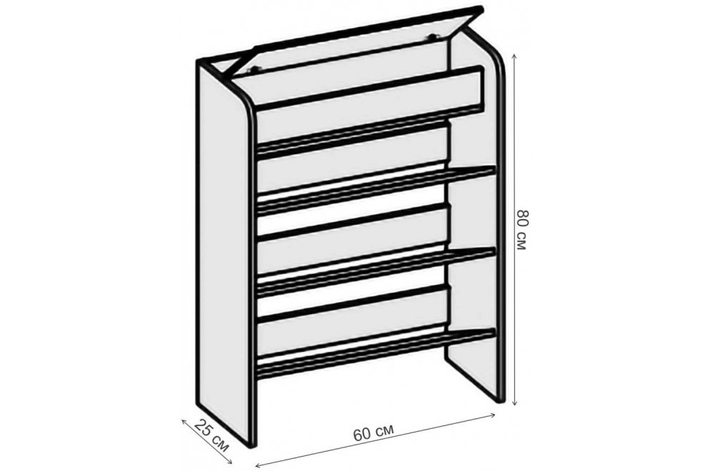 Обувница Иннэс 3 ясень темный