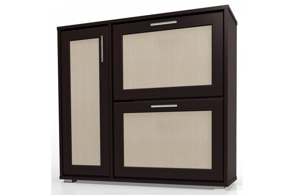 Обувница Мебелайн-15 левая венге / дуб молочный