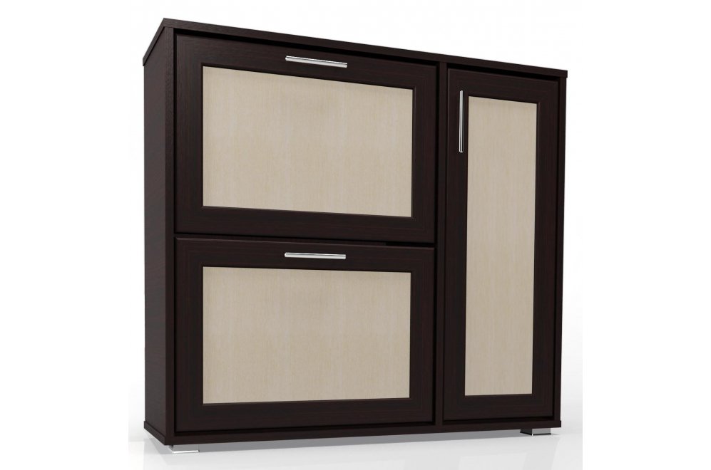 Обувница Мебелайн-15 правая венге / дуб молочный