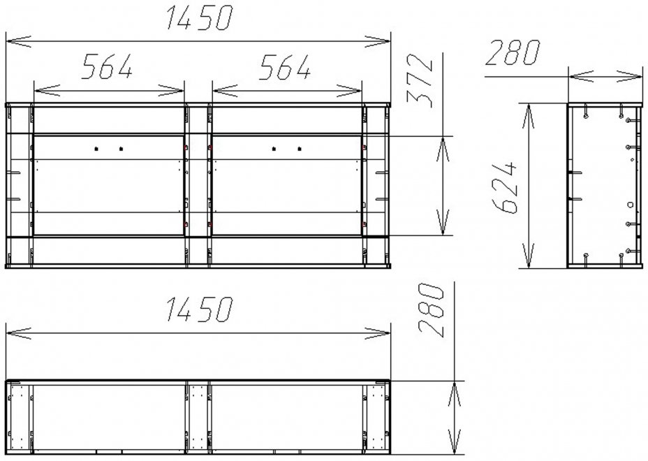 Обувница Мебелеф 24 венге / черный глянец