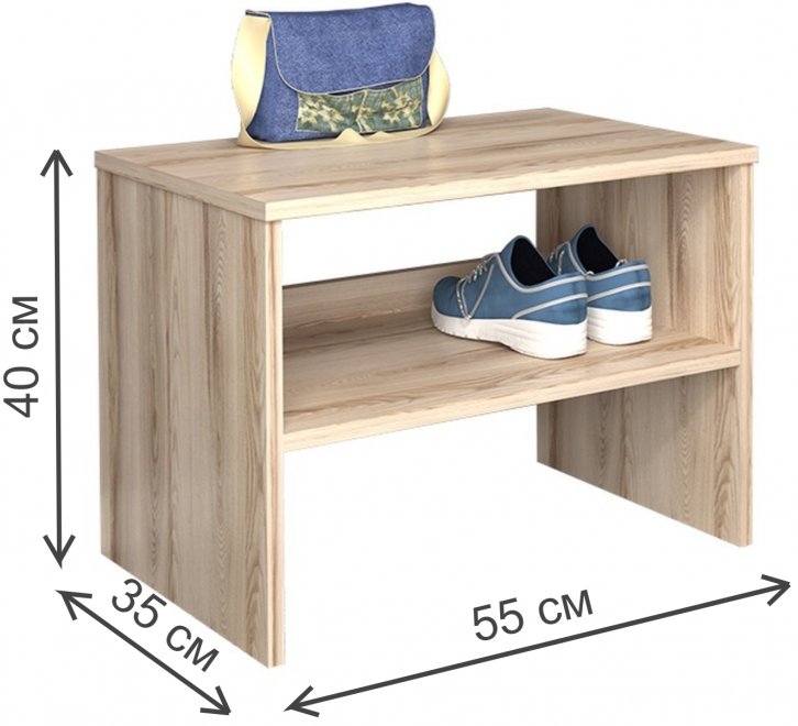 Обувница Мебелеф-27 дезира светлая