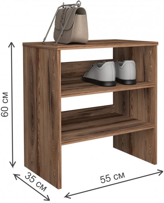 Обувница Мебелеф-28 дезира темная
