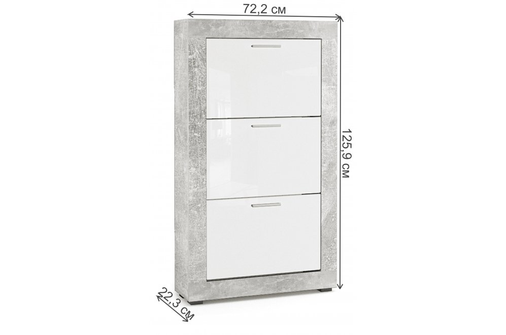 Обувница Миранда О-3 atelier / белый глянец