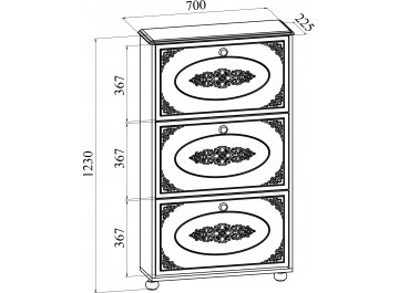 Тумба для обуви Ассоль АС-46 белое дерево