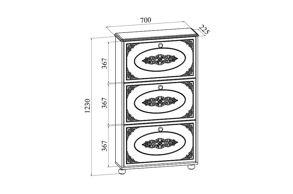 Обувница Ассоль плюс АС-46 ваниль