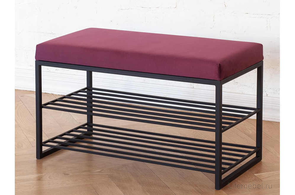 Обувница Garda велюр Marsala / черная