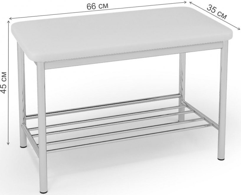 Обувница Silver хром