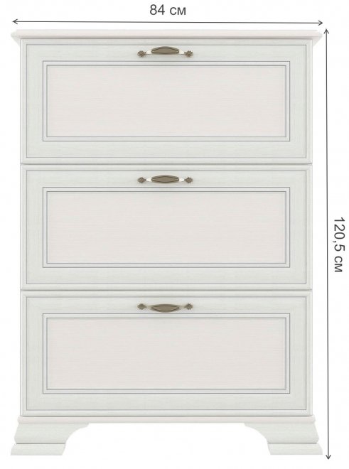 Обувница Tiffany 3D вудлайн кремовый