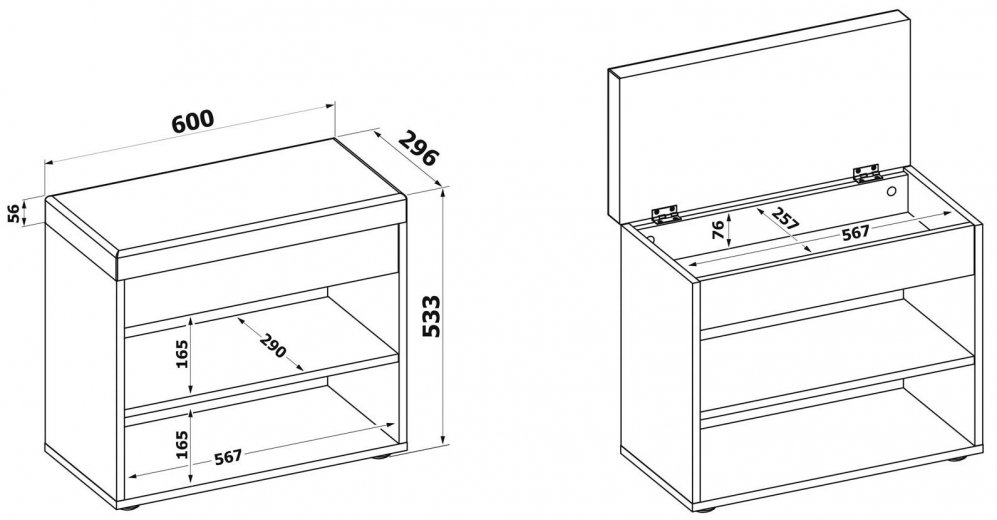 Обувница ТО-31 белый