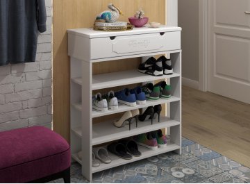 Тумба для обуви ДримСтар ДС-20 белое дерево