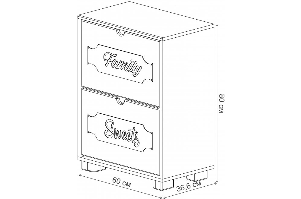 Обувница ДримСтар ДС-22 белое дерево