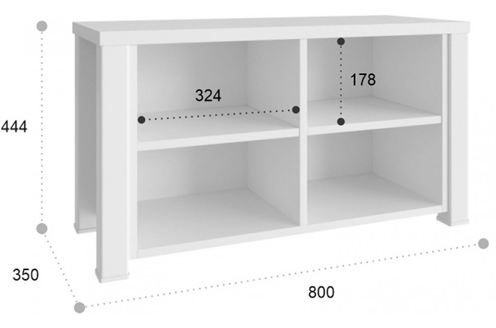 Обувница Изабель ИЗ-43 белое дерево