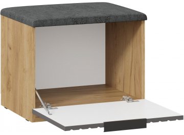 Тумба для обуви Хилтон 550 исполнение2.1 дуб крафт золотой / графит матовый