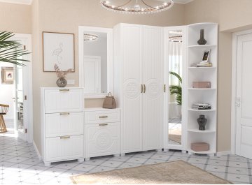 Тумба для обуви Монблан МБ-31К белое дерево