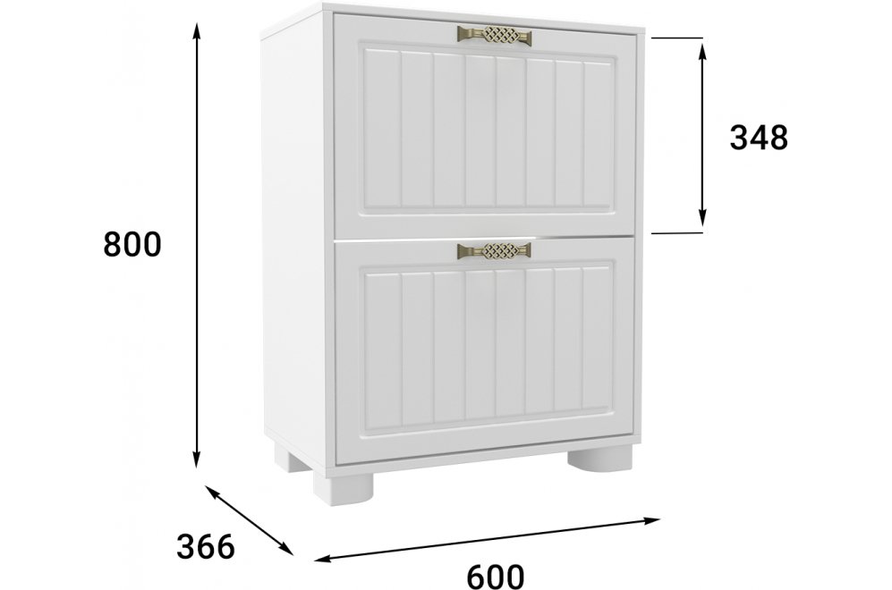 Обувница Монблан МБ-33К белое дерево