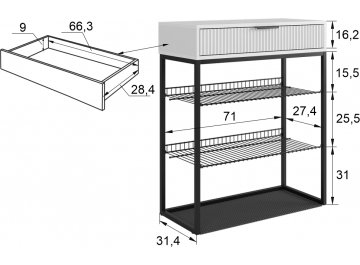 Обувница Вельвет