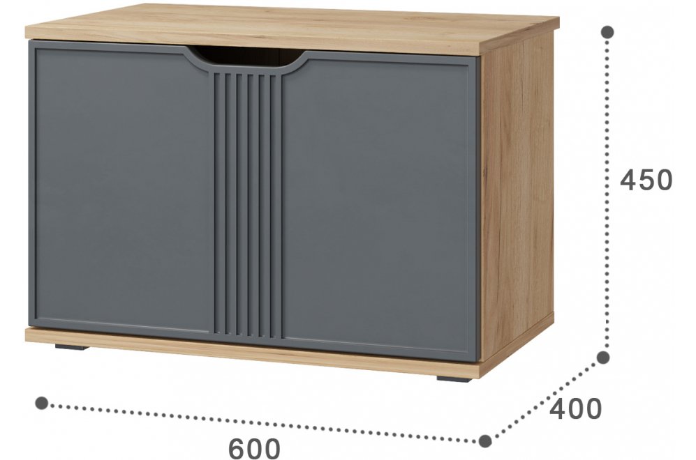 Тумба Эмилия ЭЛ-4 дуб крафт золотой / графит