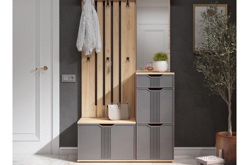 Тумба Эмилия ЭЛ-4 дуб крафт золотой / графит