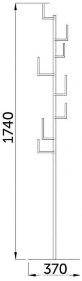 Напольная вешалка Cactus черная