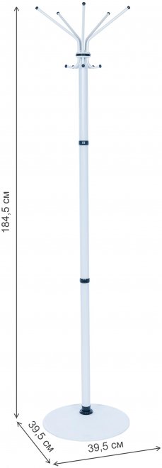 Напольная вешалка Leset Каро-2 белая