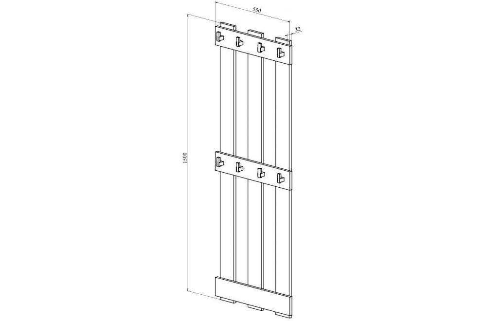 Настенная вешалка Агата АТ-11 северное дерево светлое