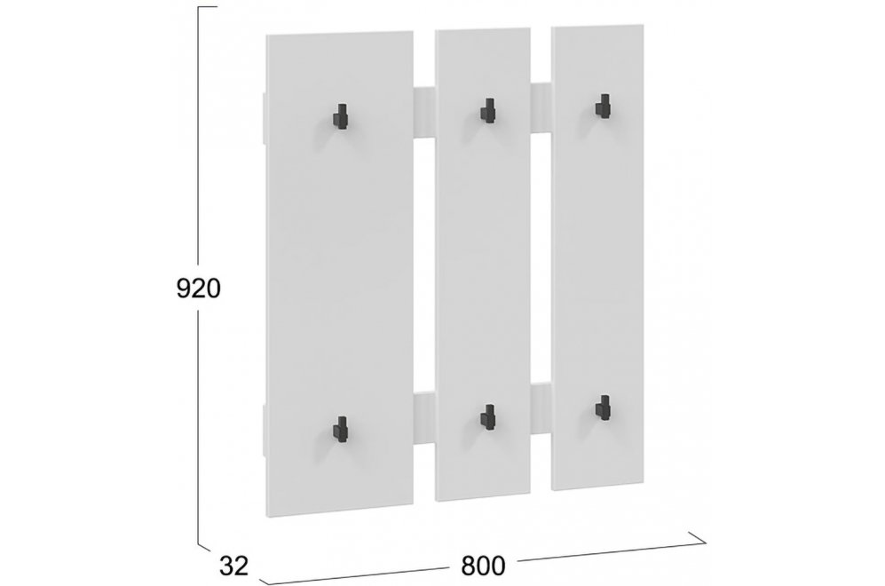 Настенная вешалка Агата белая