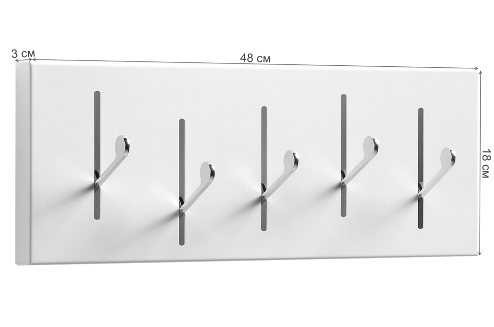 Настенная вешалка Anais белая