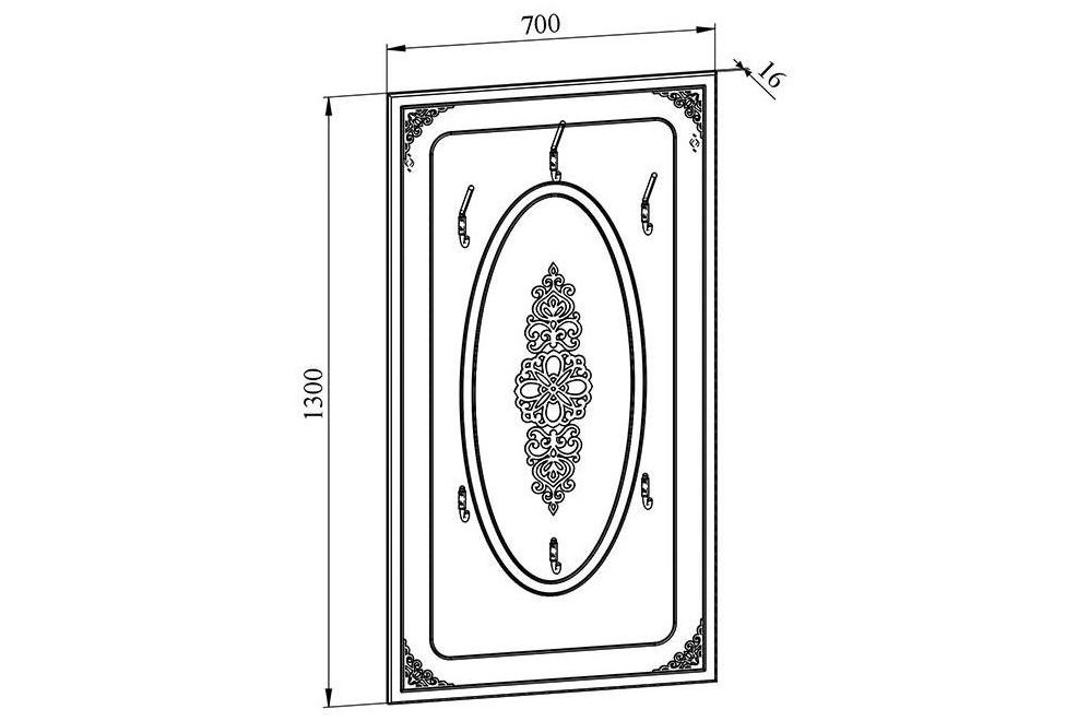 Настенная вешалка Ассоль АС-22 белое дерево