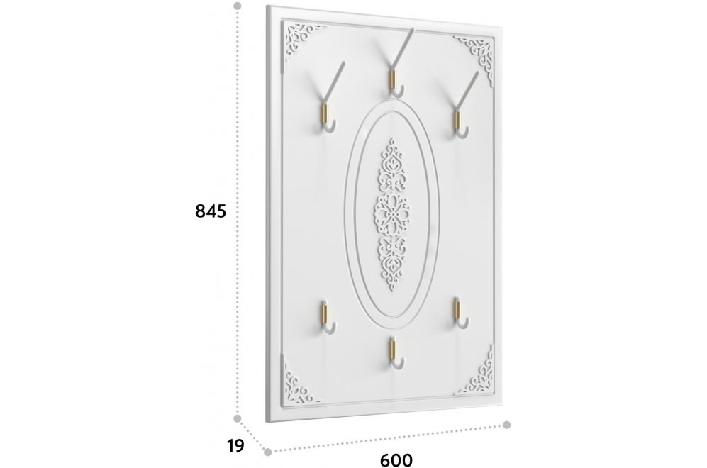 Настенная вешалка Ассоль АС-71 белое дерево
