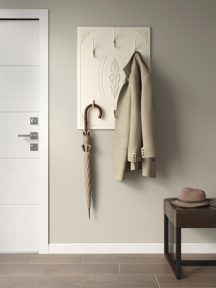 Настенная вешалка Ассоль плюс АС-71 ваниль