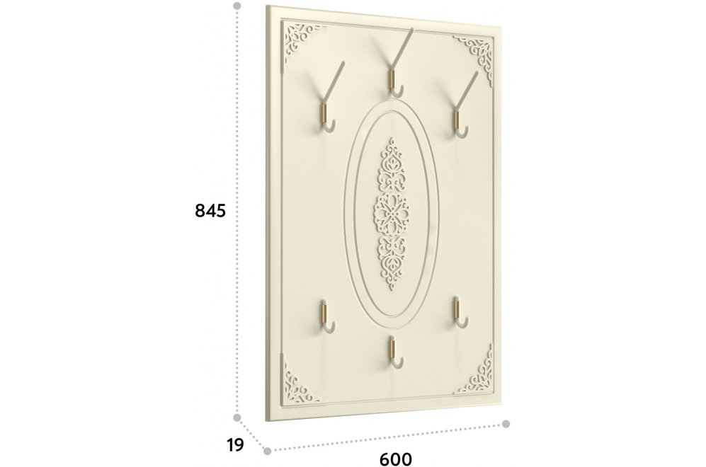 Настенная вешалка Ассоль плюс АС-71 ваниль