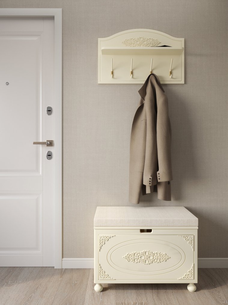 Настенная вешалка Ассоль плюс АС-72 ваниль