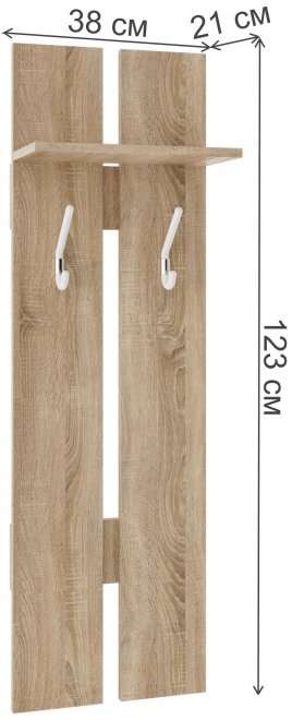 Настенная вешалка Нордик дуб сонома