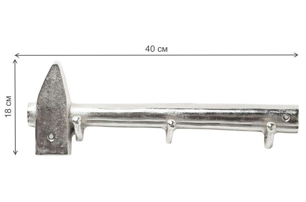 Настенная вешалка Hammer серебряная