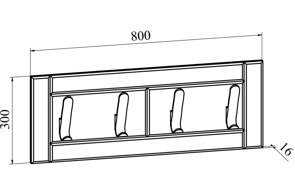 Настенная вешалка Изабель ИЗ-81 орех темный
