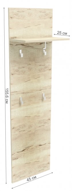 Настенная вешалка Мале ПМ-11 дуб галифакс белый