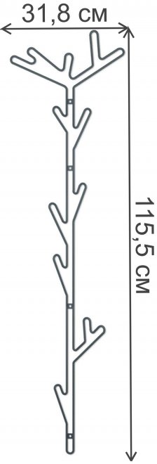 Настенная вешалка Sheffilton SHT-WH37 антрацит