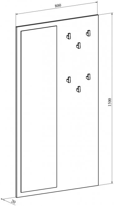 Настенная вешалка Виктория ВИ-21 северное дерево светлое
