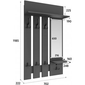 Настенная вешалка ВН-10