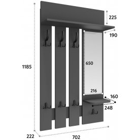 Настенная вешалка Эконом-стандарт