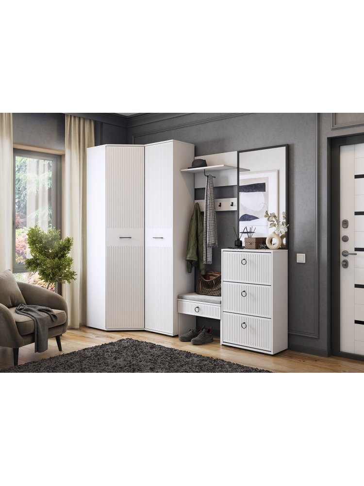 Вешалка настенная Шарлиз белая