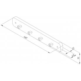 Настенная вешкалка SHT-WH33-4