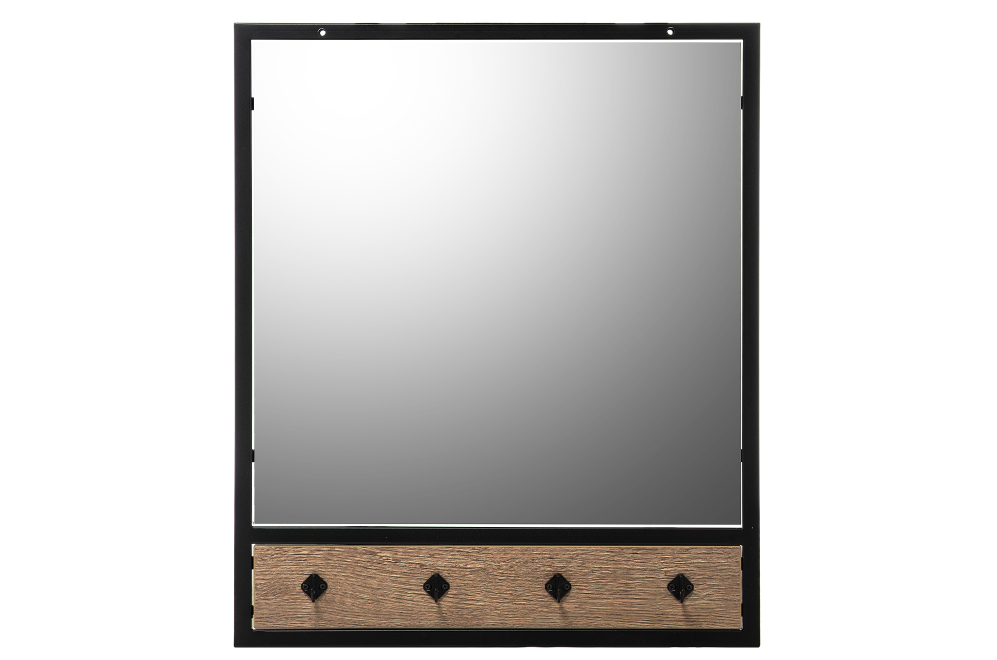 Настенная вешалка Персей дуб велингтон / черный матовый