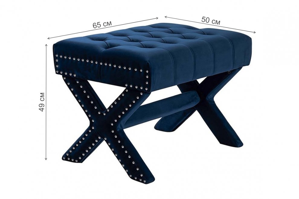 Банкетка Neil cc-67 велюр синяя