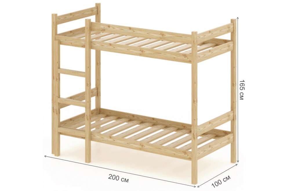 Двухъярусная кровать 90 х 190 см