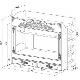 Двухъярусная кровать Ассоль АС-25