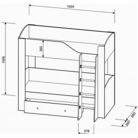 Двухъярусная кровать Астра 2