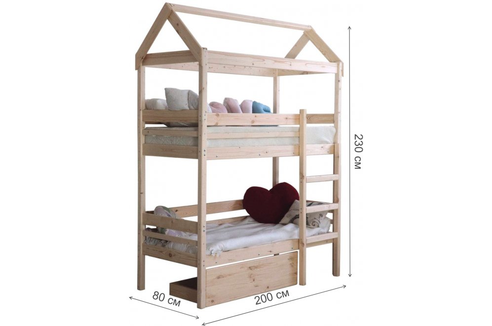 Двухъярусная кровать Джули 70х190